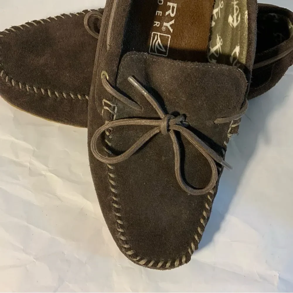 Sperry Top-Sider STS 10327 Men's R and R Moc Suede Boat Shoe brown size 9